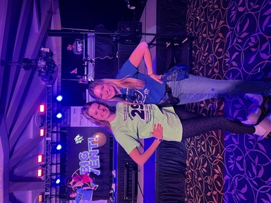 Reese Rosenmeyer and a friend at Dance Marathon