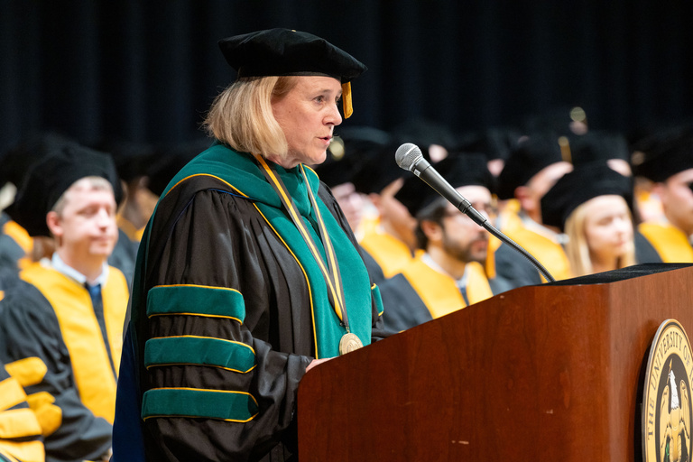 University of Iowa Carver College of Medicine MD/MME commencement at Hancher Auditorium on Friday, May 17, 2024.