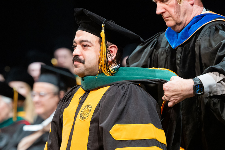 University of Iowa Carver College of Medicine MD/MME commencement at Hancher Auditorium on Friday, May 17, 2024.