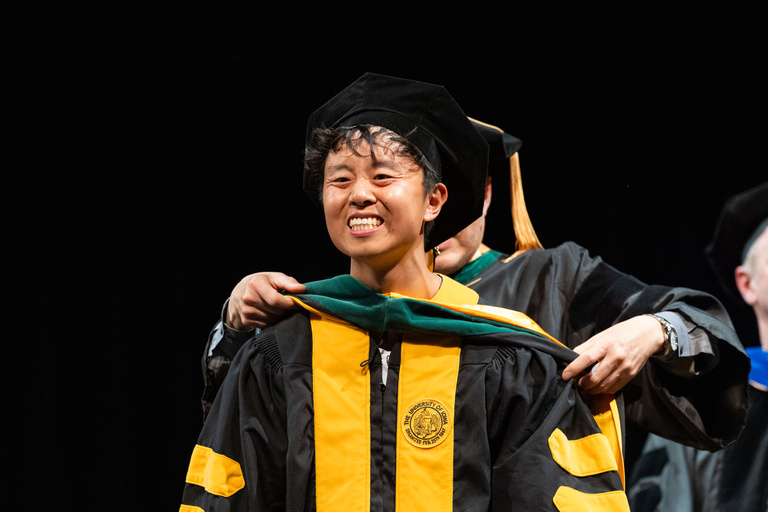 University of Iowa Carver College of Medicine MD/MME commencement at Hancher Auditorium on Friday, May 17, 2024.