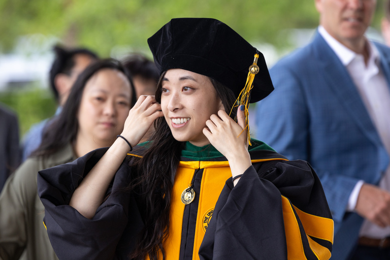 University of Iowa Carver College of Medicine MD and MME commencement at Hancher Auditorium on Friday, May 16, 2025.