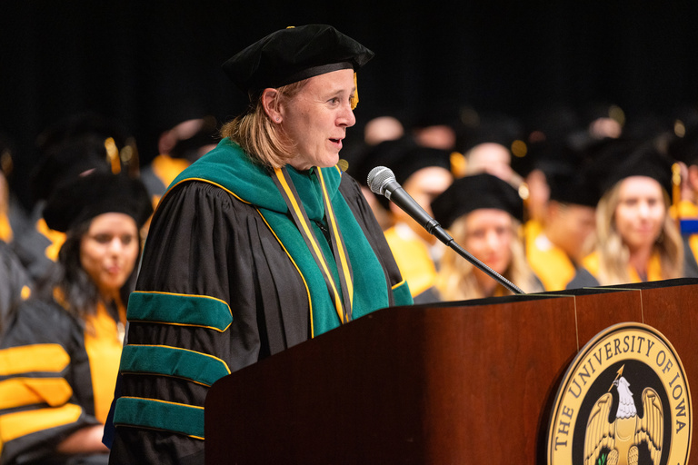 University of Iowa Carver College of Medicine MD and MME commencement at Hancher Auditorium on Friday, May 16, 2025.