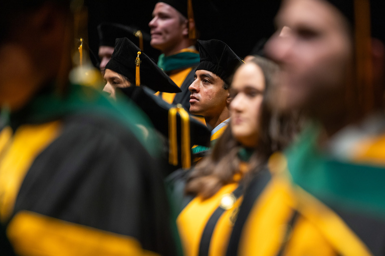 University of Iowa Carver College of Medicine MD and MME commencement at Hancher Auditorium on Friday, May 16, 2025.