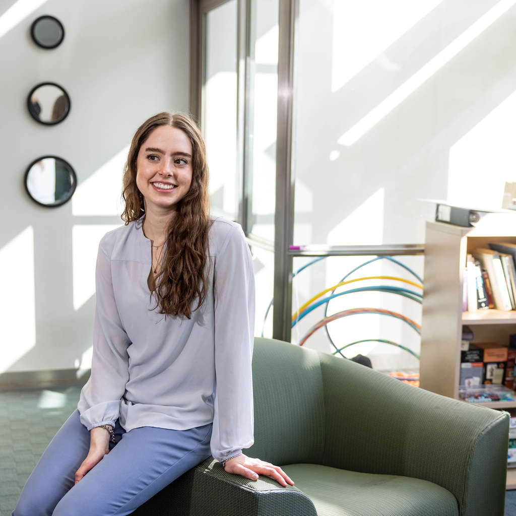 Fourth-year medical student Maya Altemeier in the Bean learning community at the Carver College of Medicine. Photographed on Tuesday, Feb. 27, 2024.