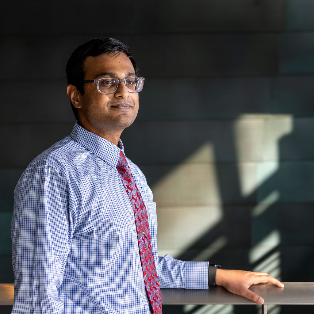 Fourth year medical student Vijay Kamalumpundi at Carver College of Medicine on Wednesday, Feb. 28, 2024.