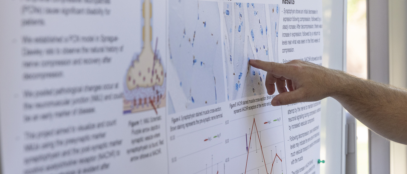 research fair poster with various charts