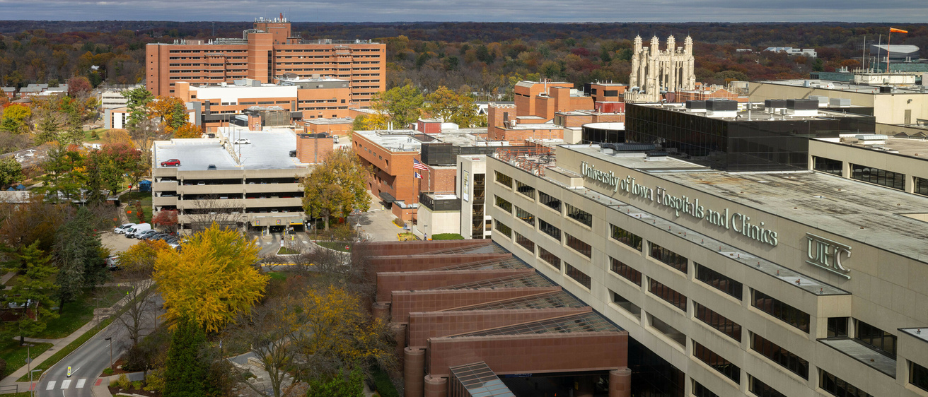 The view from the 12th floor of UI Health Care Stead Family Children’s Hospital on Thursday, Oct. 31, 2024.