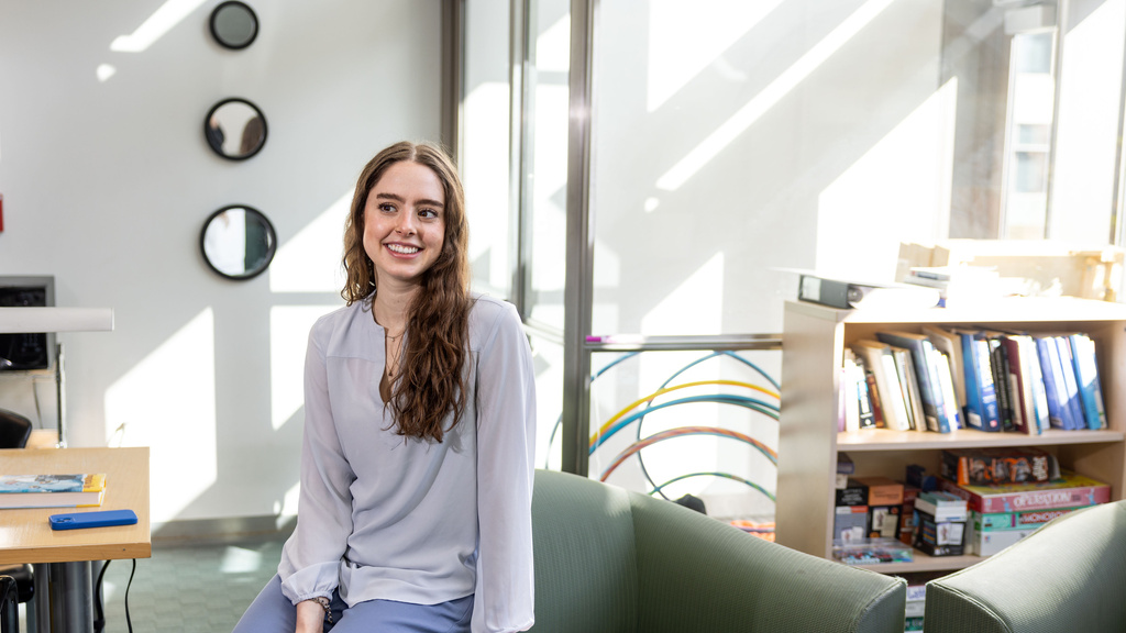 Fourth-year medical student Maya Altemeier in the Bean learning community at the Carver College of Medicine. Photographed on Tuesday, Feb. 27, 2024.